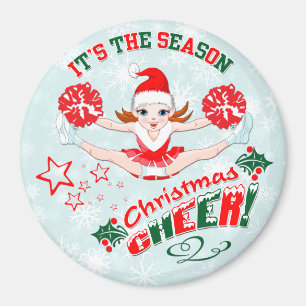 Cheerleader's Christmas Cheer Magnet