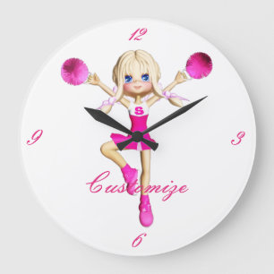 Cheerleaders Gonna Cheer Thunder_Cove Large Clock