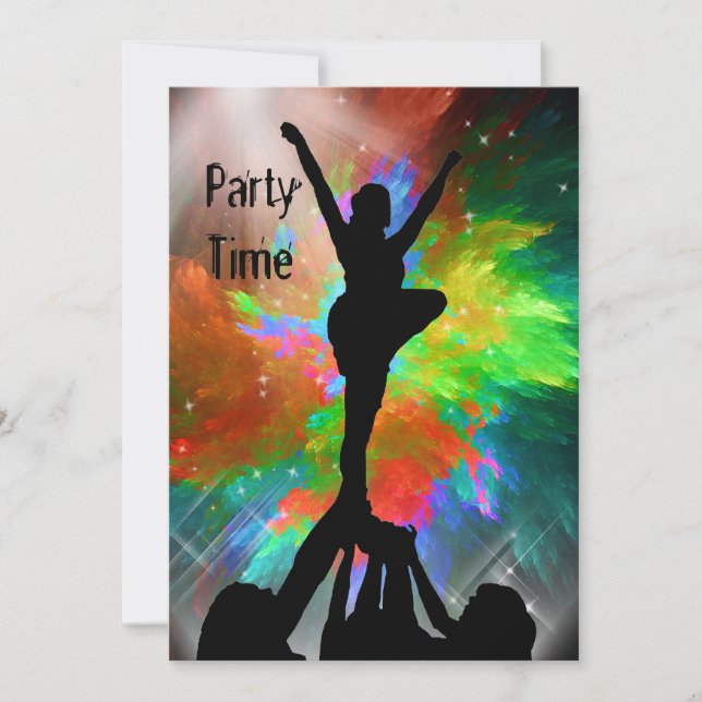 Cheerleaders in a Colorburst Invite (Front)