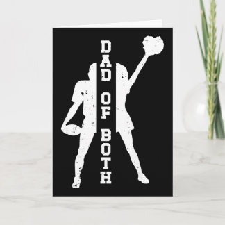 Cheerleading And Footll Dad For Father's Day Dad O Card