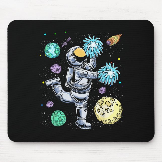 Cheerleading Astronaut Cheerleader Cheer Flyer Boy Mouse Pad (Front)