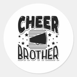 Cheerleading Cheer Brother Cheerleader Cheer Squad Classic Round Sticker