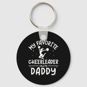 Cheerleading Cheer Dad Shirt Pride Fathers Day Men Key Ring