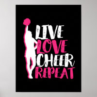 Cheerleading Cheerleader Live Love Cheer Repeat