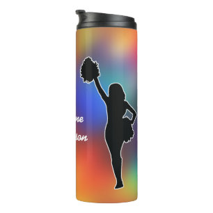 Cheerleading - Cheerleader silhouette Personalize  Thermal Tumbler