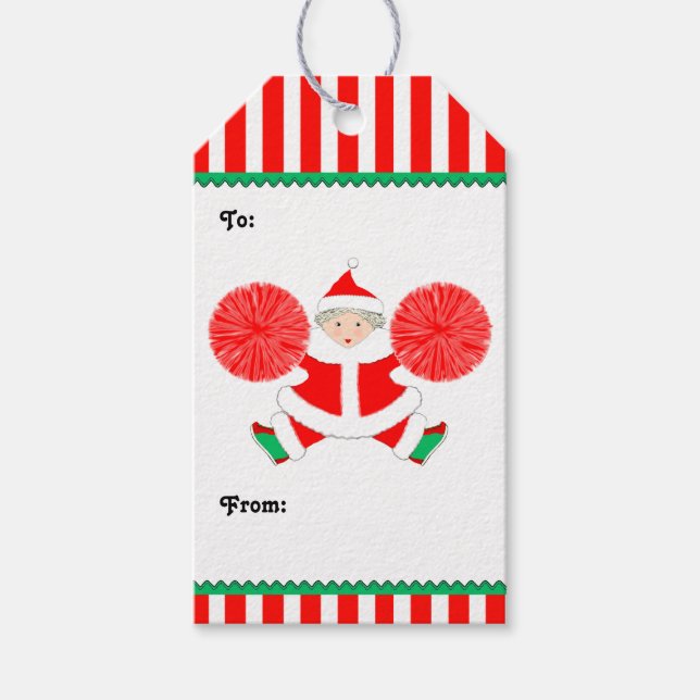 Cheerleading Christmas Gift Tags (Front)