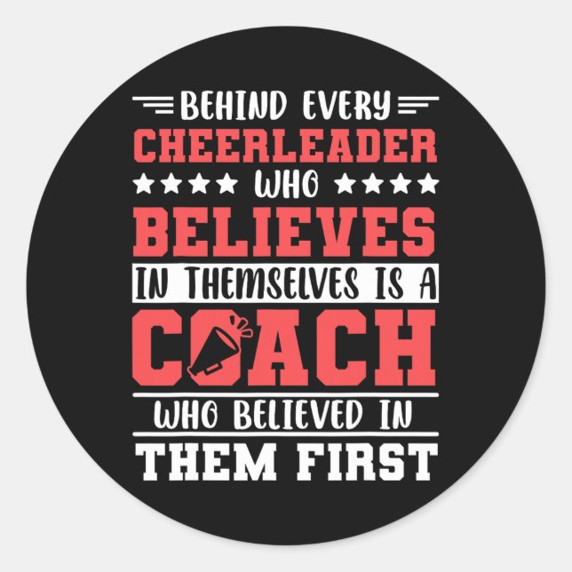 Cheerleading Coach _11  Classic Round Sticker (Front)
