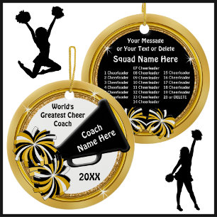 Cheerleading Coach Gift Ideas, Personalised Ceramic Tree Decoration