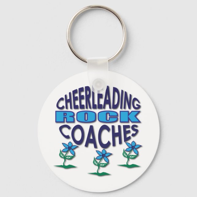 Cheerleading Coaches Rock Gifts Key Ring (Front)