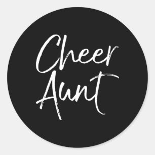 Cheerleading Comp Gift For Auntie Competition Chee Classic Round Sticker