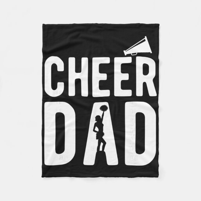 Cheerleading Dad Apparel - Cheer Dad  Fleece Blanket (Front)