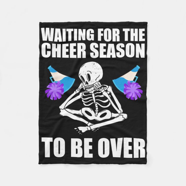 Cheerleading Daddy Funny Cheer Dad  Fleece Blanket (Front)