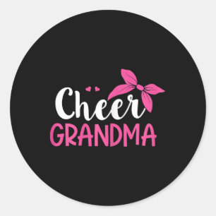 Cheerleading Design For A Cheer Grandma Classic Round Sticker