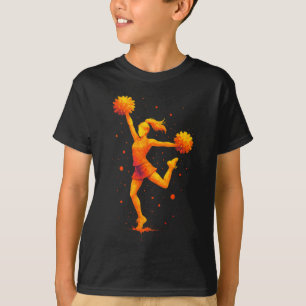 Cheerleading Drip Ice Painting Colourful Cheerlead T-Shirt
