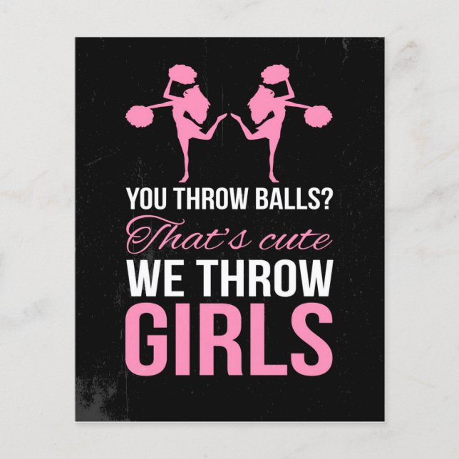 CHEERLEADING FUNNY QUOTE | Cheerleading Cute Des Flyer (Front)