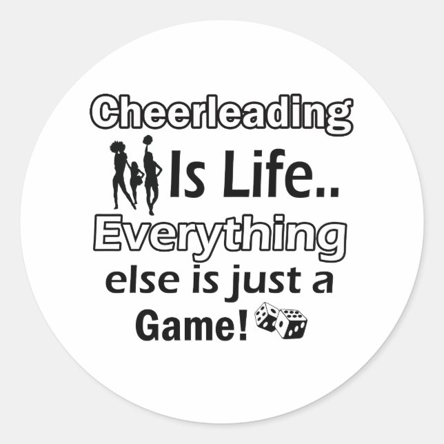 Cheerleading gift items classic round sticker (Front)