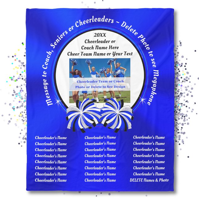 Cheerleading Gifts for Seniors, Cheer Coach Gifts Fleece Blanket (Cheer gifts for seniors. Gift ideas for cheer coaches or cheer squad gifts. Personalized Cheer Gifts)