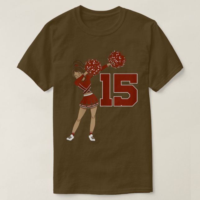 Cheerleading Girl Cute Birthday Cheer Cheerleader  T-Shirt (Design Front)