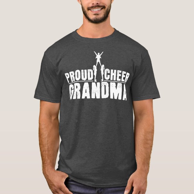 Cheerleading Grandma Cheerleader Grandmother T-Shirt (Front)