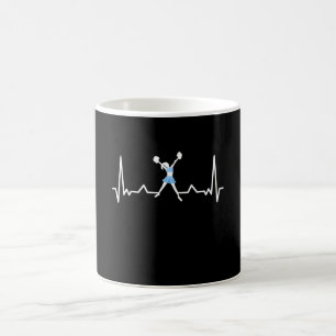 Cheerleading Heartbeat Cheerleader Gift Coffee Mug