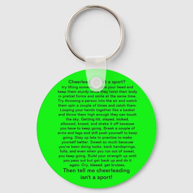 Cheerleading is a sport key ring (Front)