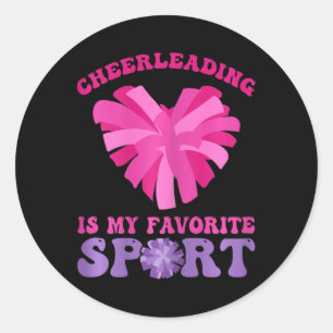 Cheerleading Is My Favourite Sport - Cheer And Che Classic Round Sticker