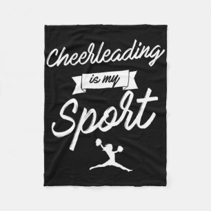 Cheerleading Is My Sports Cheerleader Cheering  Fleece Blanket