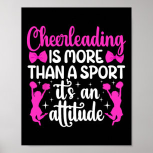 Cheerleading It's An Attitude Cheerleader Cheer _1 Poster
