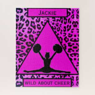 Cheerleading Leopard Wild About Cheer Puzzle