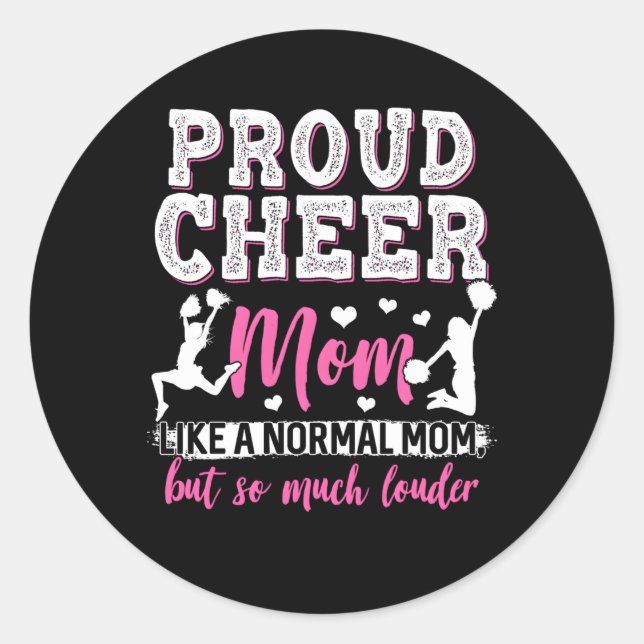 Cheerleading Mum Cheer Mum Classic Round Sticker (Front)