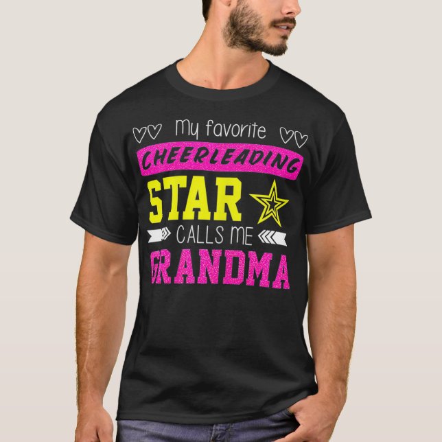 Cheerleading My Favourite Cheerleader Calls Me T-Shirt (Front)