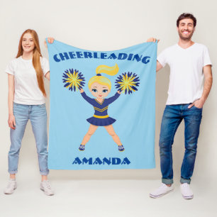 Cheerleading Personalised Fleece Blanket