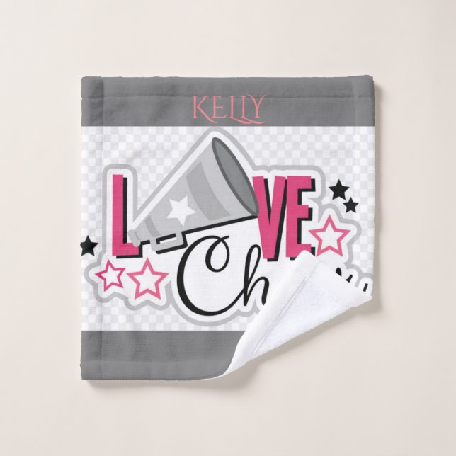 Cheerleading personalised wash cloth. cloth (Wash Cloth)
