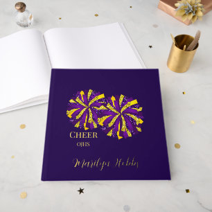 Cheerleading Pom Poms Personalised Foil Scrapbook Guest Book
