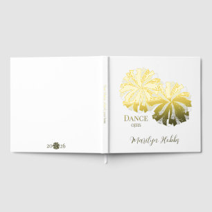 Cheerleading Pom Poms Personalised Foil Scrapbook Guest Book