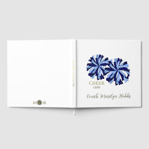 Cheerleading Pom Poms Personalised Foil Scrapbook Guest Book