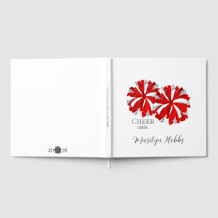 Cheerleading Pom Poms Personalised Foil Scrapbook Guest Book