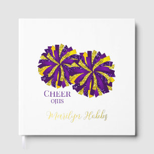Cheerleading Pom Poms Personalised Foil Scrapbook Guest Book