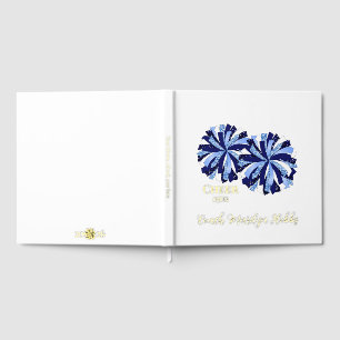 Cheerleading Pom Poms Personalized Foil Scrapbook Guest Book