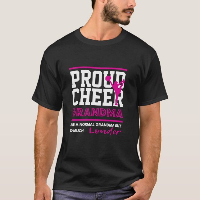 Cheerleading Proud Cheer Grandma Graphic Long Slee T-Shirt (Front)