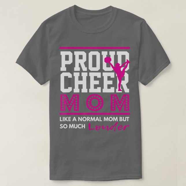 Cheerleading Proud Cheer Mom  T-Shirt (Design Front)