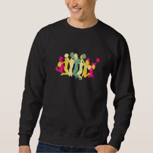 Cheerleading Retro Cheerleader Girl Acrobatics Sweatshirt