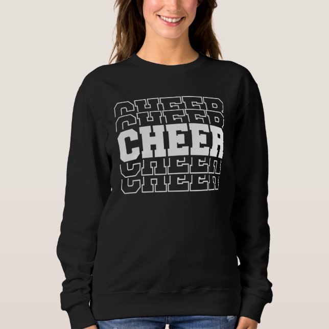 Cheerleading  Retro Graphic Women Cheer Mom Sweatshirt (Front)