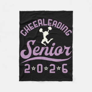 Cheerleading Senior Cl Of 2026 Cheer Graduation  Fleece Blanket