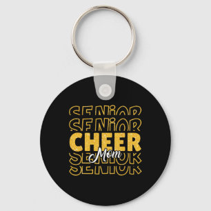 Cheerleading Senior Mom Cheer Mom Cheerleader Blac Key Ring