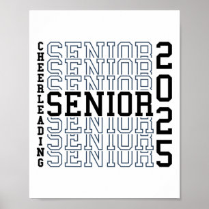 Cheerleading Senior Night Cheer Senior 2025 Gradua Poster