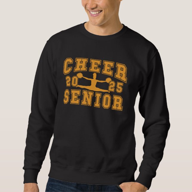 Cheerleading Senior Night Cheer Senior 2025 Gradua Sweatshirt (Front)