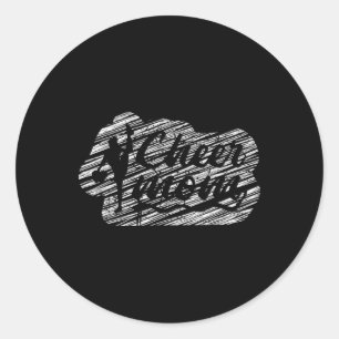Cheerleading Silhouette Cheer _1 Classic Round Sticker