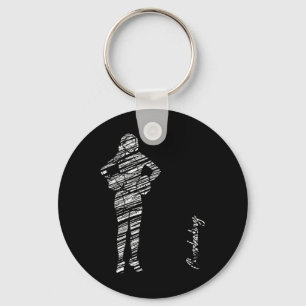 Cheerleading Silhouette Cheer  Key Ring