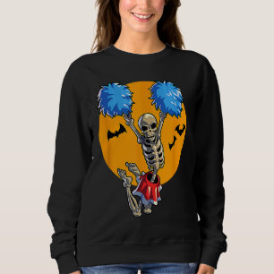 Cheerleading Skeleton Halloween Cheer Mom Girls Wo Sweatshirt